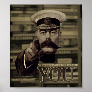 Sua biblioteca precisa-o poster