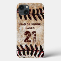 SUA Caixa de iPad de Baseball Vintage NÚMERO DE Je