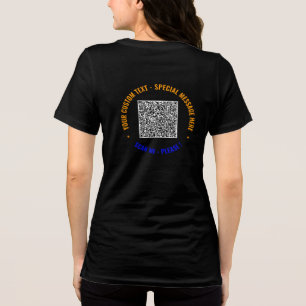 Sua camisa colorida de código QR com texto persona