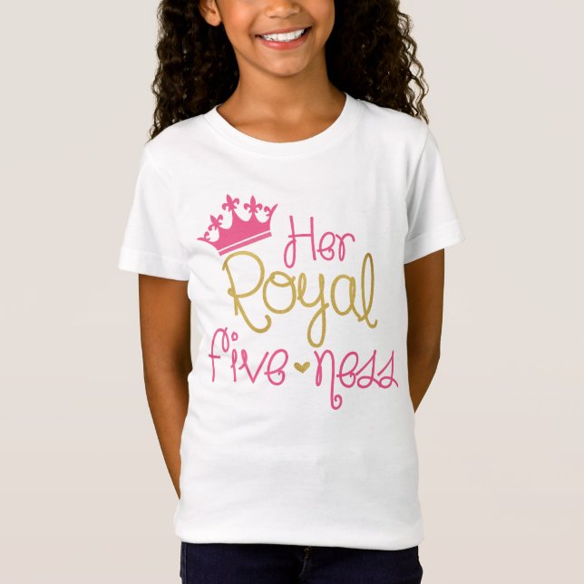 Sua camisa de aniversário de 5 da Royal Fiveness (Frente)
