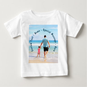 Sua Camisa de Bebê de Foto Favorita com Texto Pers