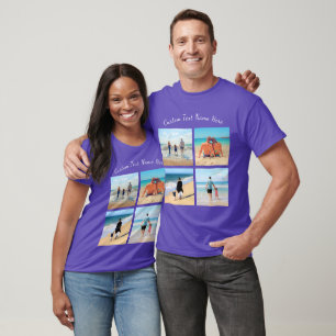 Sua Camisa de Colagem de Fotografias com Nome de T
