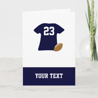 Sua camisa do futebol com o cartão de aniversário
