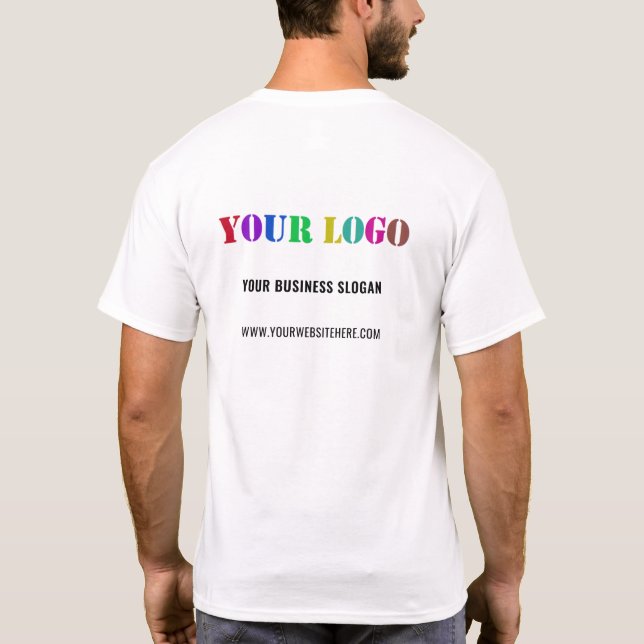 Sua camiseta da empresa do Promocional com logotip (Verso)
