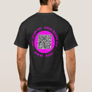 Sua Camiseta de Código QR Engraçada com Texto Pers