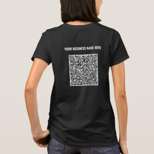 Sua Camiseta Empresarial com Código QR e Texto Per