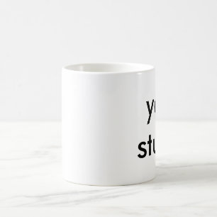 sua caneca de café estúpida para pessoas canhota