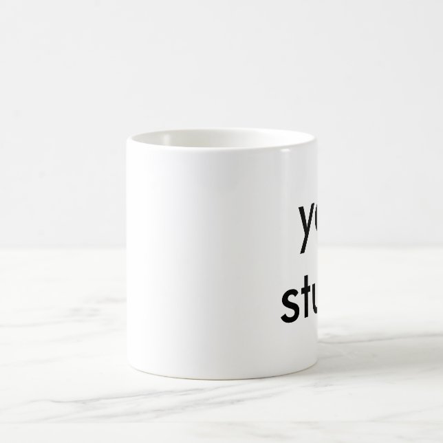 sua caneca de café estúpida para pessoas canhotas! (Centro)