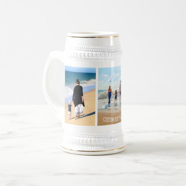 Sua Caneca de cerveja de cerveja de colagem de fot (Frente Esquerda)