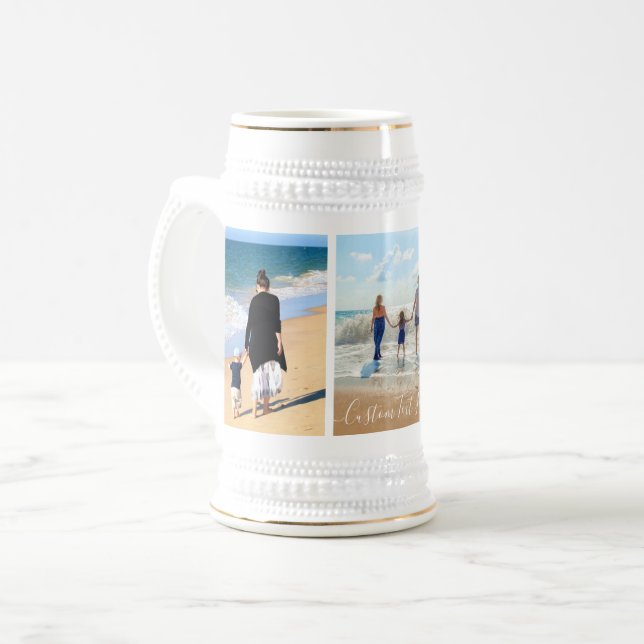 Sua Caneca de cerveja de cerveja de colagem de fot (Frente Esquerda)