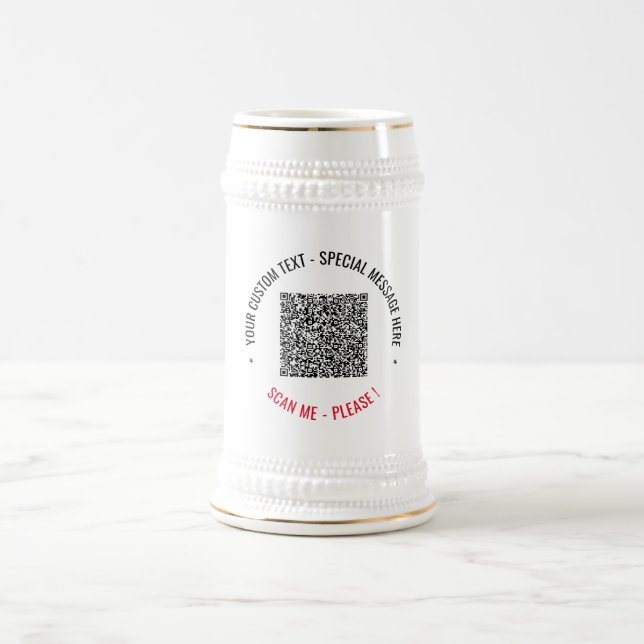 Sua Caneca de cerveja de cerveja de texto personal (Centro)