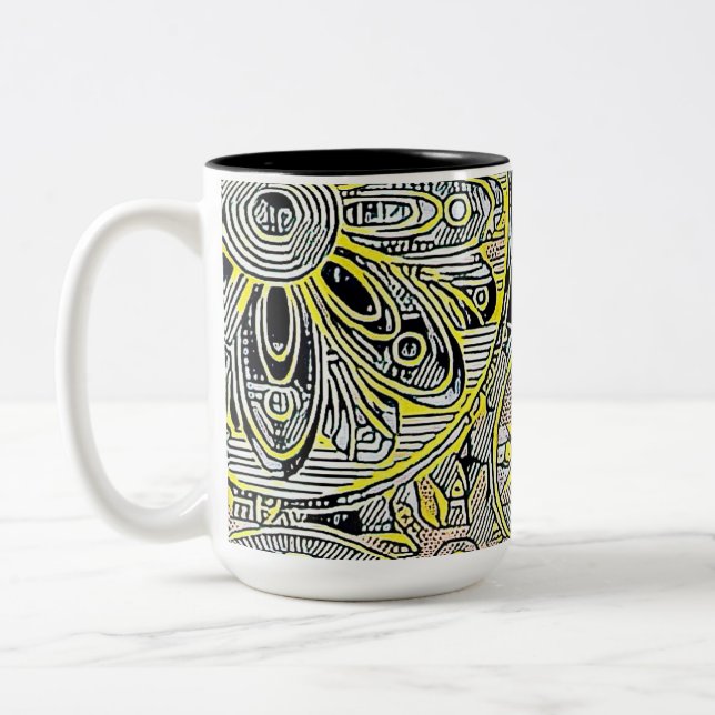 Sua caneca de dois tons de 15 oz personalizada (Esquerda)