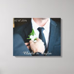 SUA canvas de texto personalizado FOTO DE CASAMENT<br><div class="desc">Presente único e personalizado para qualquer casal. Altere a imagem e os campos de texto para o que você quiser. Consulte a minha loja para obter mais produtos personalizados.</div>