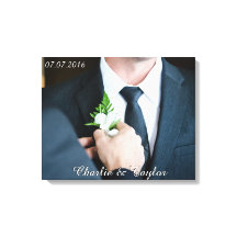 SUA canvas de texto personalizado FOTO DE CASAMENT