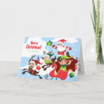 Sua cara aqui! Família do cartão de Natal 4<br><div class="desc">Personalize este cartão de Natal colorido com as caras de sorriso de sua própria família! Substitua as fotos da amostra com as imagens de você, seus miúdos, seus cães, ou quem quer que que você quer (as fotos afiadas, bem iluminados trabalham melhor.) Qualquer um que recebe seu cartão de Natal...</div>