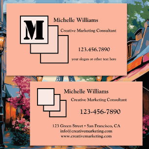 Sua Cartão de visita de Monograma Criativo