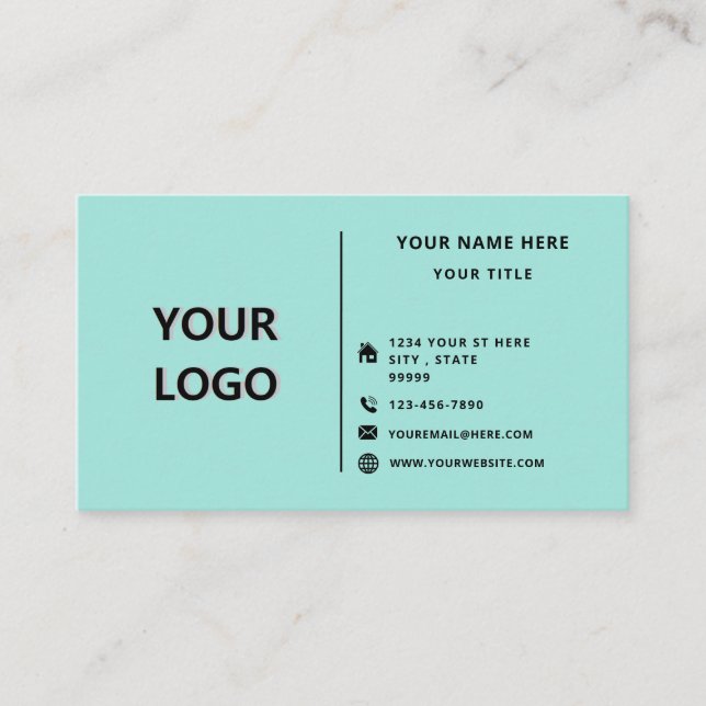 Sua cor e Cartão de visita de fonte personalizadas (Frente)