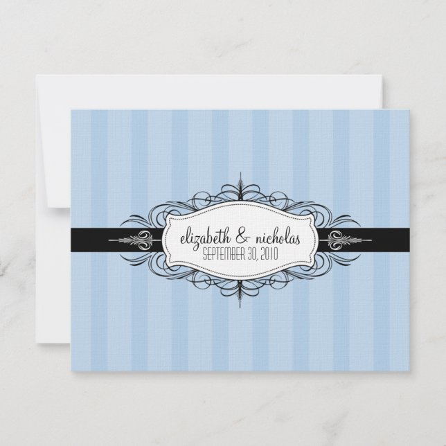Sua cor favorita: Convite De Casamento Chic Deco (Frente)