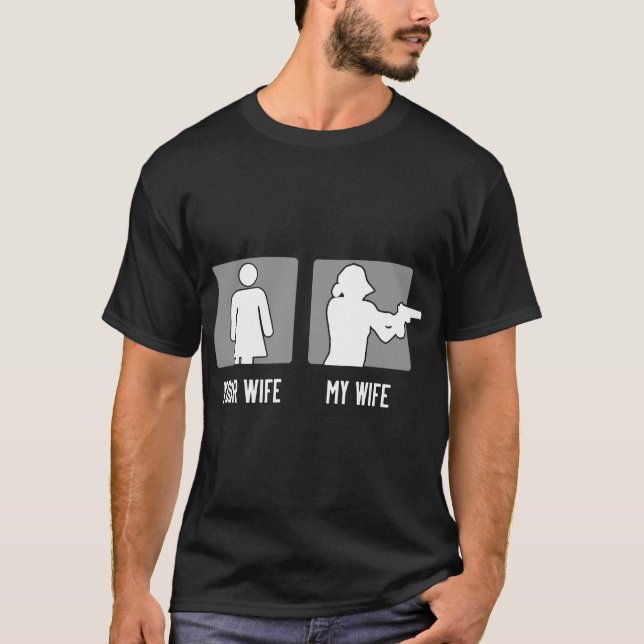 sua esposa meus t-shirt da esposa (Frente)