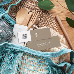 Sua etiqueta de preço branco mínima do bege bege d