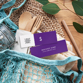 Sua etiqueta de preço branco roxa minimalista do l