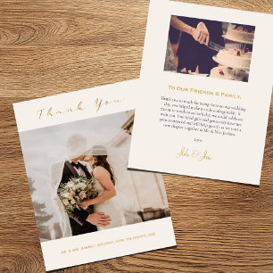 Sua foto de casamento, cartões de agradecimentos m