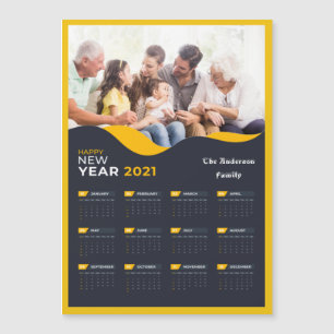 Sua Foto e Nome Personalizável 2021Calendário