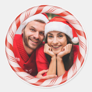 Sua foto em um adesivo personalizado do Candy Fram