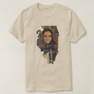 SUA FOTO Estado da camiseta em forma de Illinois