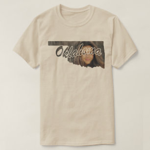 SUA FOTO Estado da camiseta em forma de Oklahoma