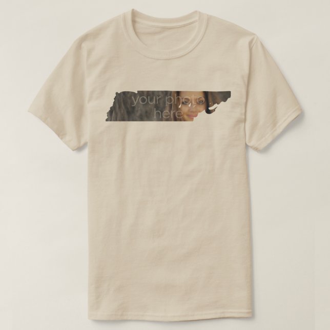 SUA FOTO Estado da camiseta em forma de Tennessee (Frente do Design)