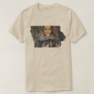 SUA FOTO Estado de Iowa Shape T-shirt