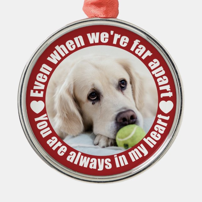 SUA FOTO Muito Distante Ame ornamento personalizad (Frente)