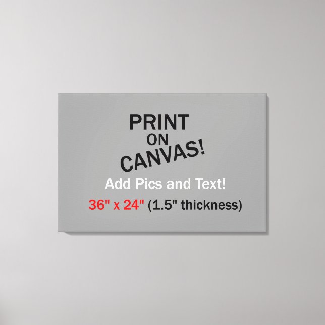 Sua foto na Canvas - 36" x 24" (1,5" de espessura) (Frente)