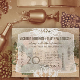 Sua Foto Rosa Dourada Convites De Casamento Floral