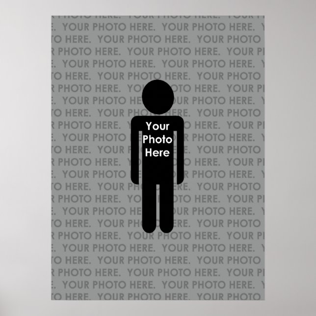 Sua Foto Vertical Aqui Poster Personalizado (Frente)