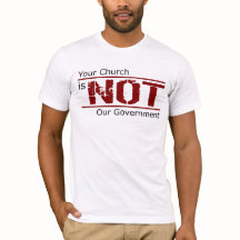 Sua igreja não é nosso t-shirt do governo (branco)