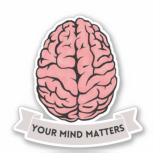 Sua mente importa o adesivo de saúde mental