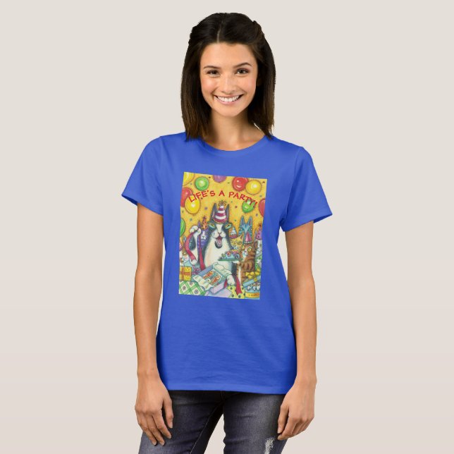 SUA N' Fitz CAT PARTITY BASIC T-SHIRT Personalizar (Frente Completa)