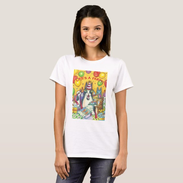 SUA N' Fitz CAT PARTITY BASIC T-SHIRT Personalizar (Frente Completa)