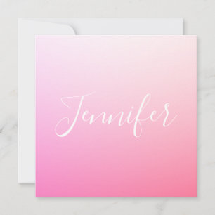Sua nome ou palavra   Ombre cor-de-rosa