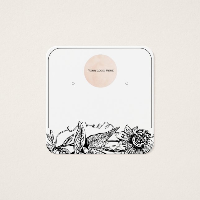 Sua placa de exibição preto e branco circular (Frente)