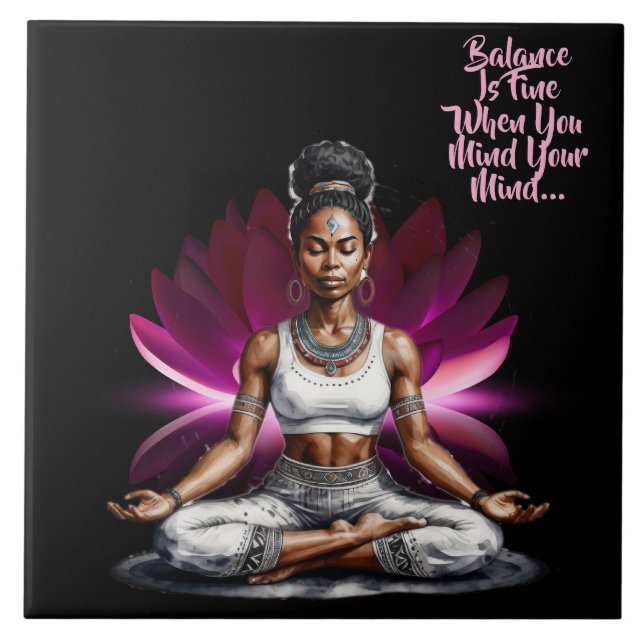 Sua sabedoria equilibra o Azulejo cerâmico (Frente)