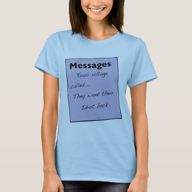 Sua vila chamou o T-shirt de Mulher (Frente)