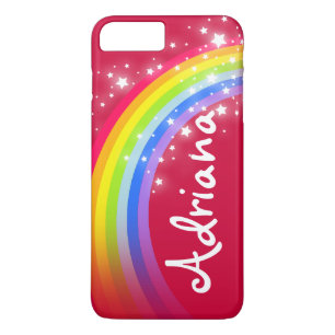 Suas capas de iphone do vermelho do arco-íris da