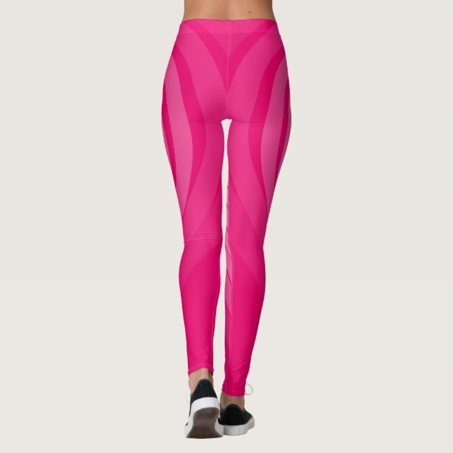 Suas Cores - Corações Rosa Amam Leggings (Verso)