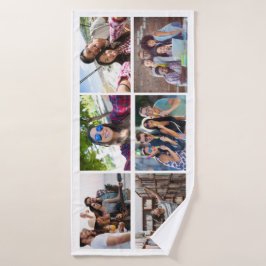 SUAS FOTOS E COR, toalha de banho personalizada