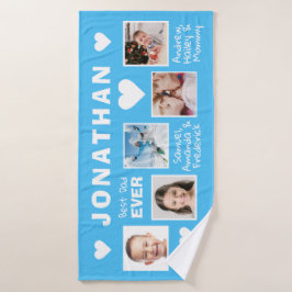 SUAS fotos e nomes MELHOR toalha de banho de PAI