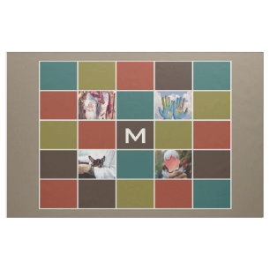 SUAS FOTOS E tecido personalizado MONOGRAM