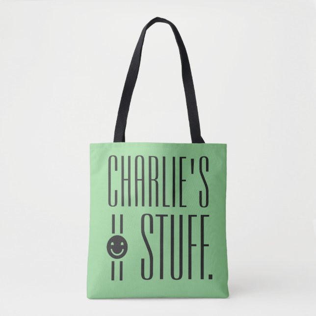 SUAS (nome e cor personalizados) bolsas DE COISA (Frente)